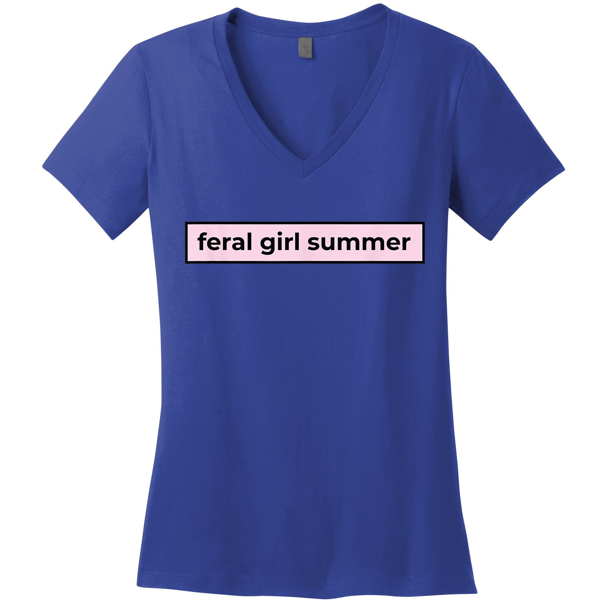 feral girl summer Women's V-Neck T-Shirt