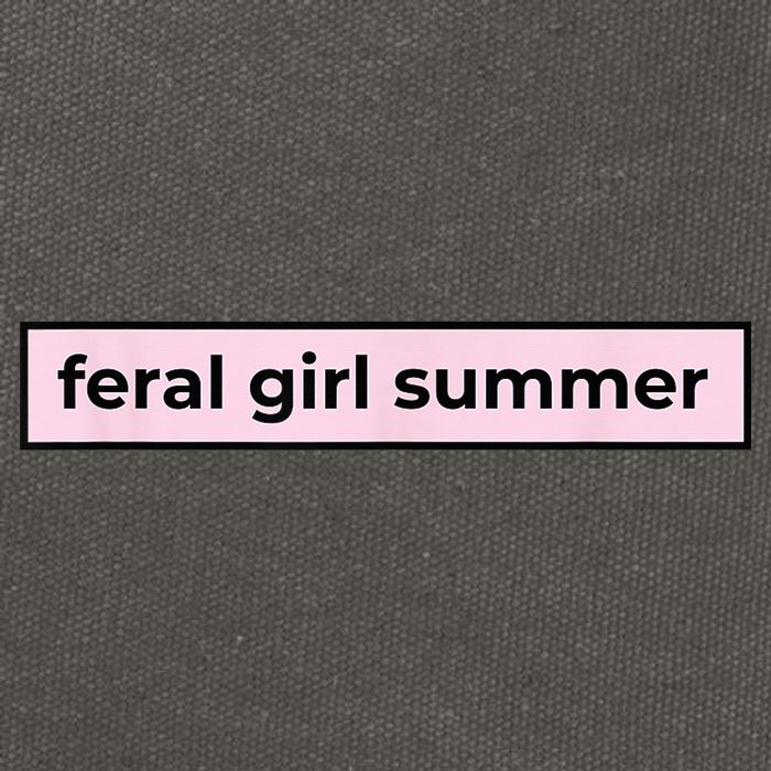 feral girl summer Cotton Canvas Backpack