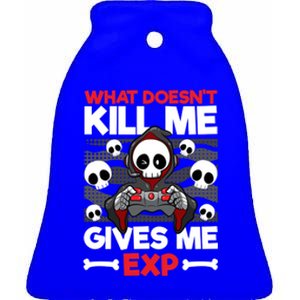 Funny Gamer Skeleton Bones Cute Video Gaming Exp Quote Meaningful Gift Ceramic Bell Ornament