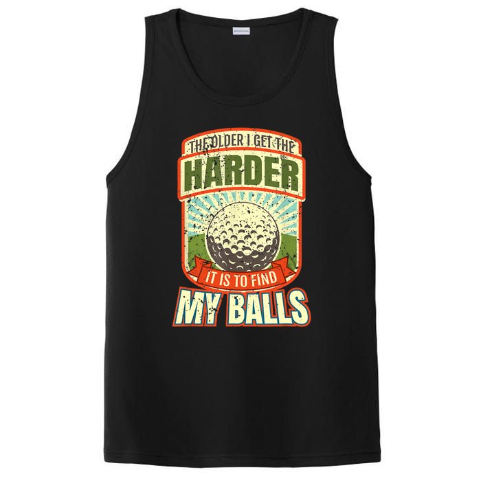 The Older I Get The Harder It Is To Find My Balls Funny Golfer PosiCharge Competitor Tank