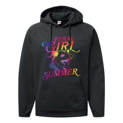 Feral Girl Summer Funny Performance Fleece Hoodie