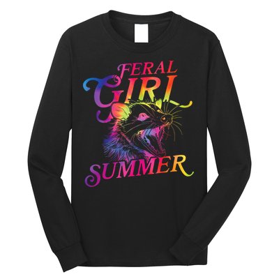 Feral Girl Summer Funny Long Sleeve Shirt