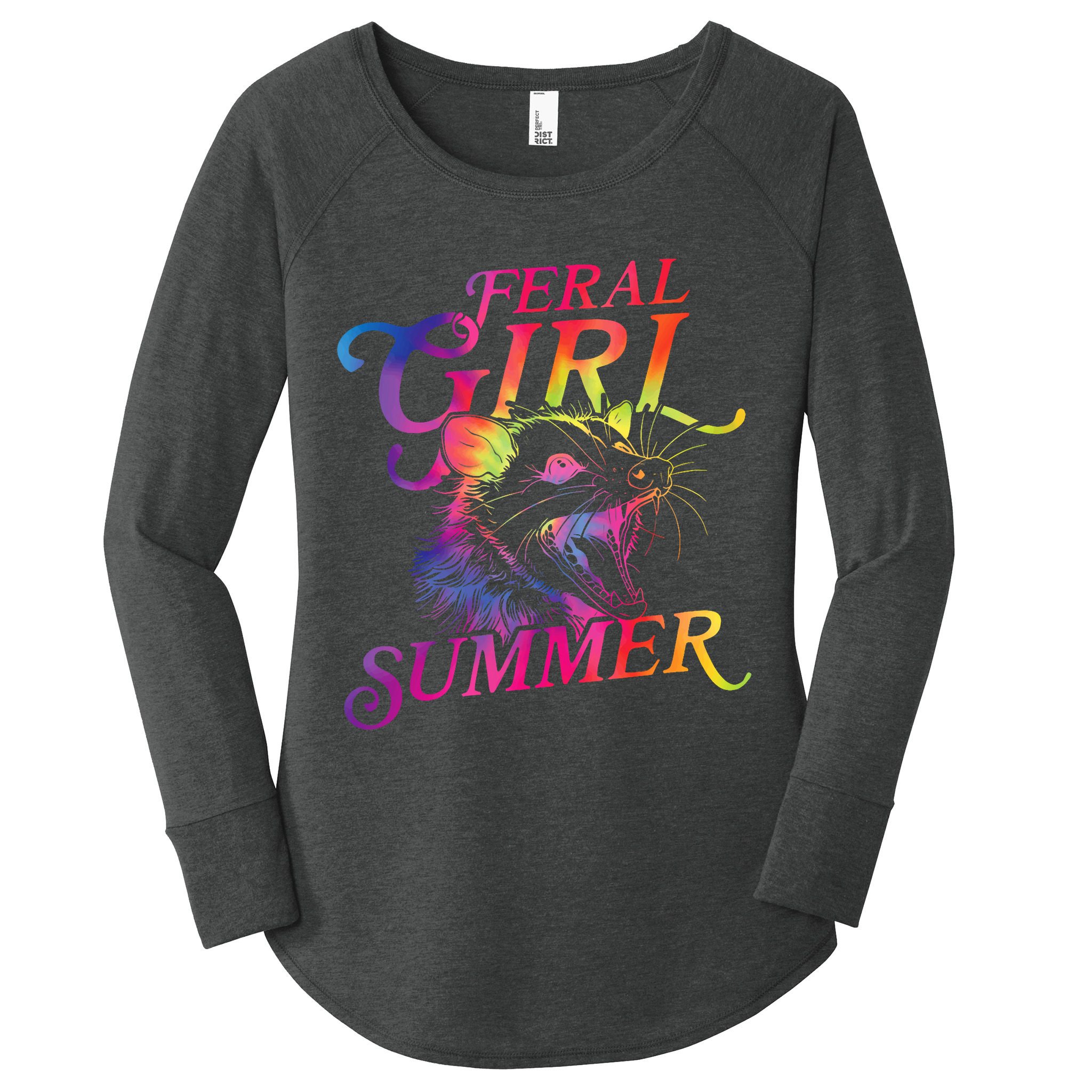 Feral Girl Summer Funny Women's Perfect Tri Tunic Long Sleeve Shirt