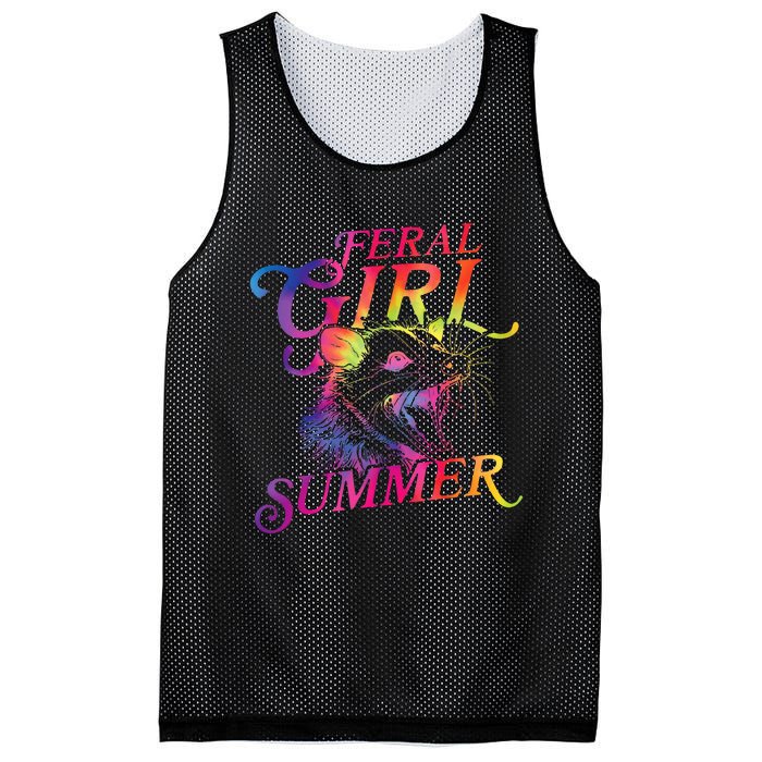 Feral Girl Summer Funny Mesh Reversible Basketball Jersey Tank