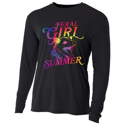 Feral Girl Summer Funny Cooling Performance Long Sleeve Crew