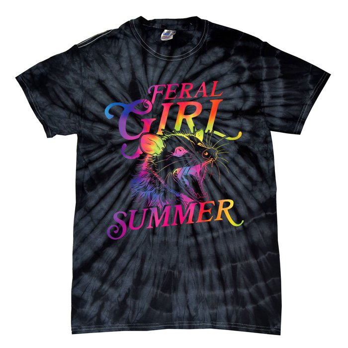 Feral Girl Summer Funny Tie-Dye T-Shirt