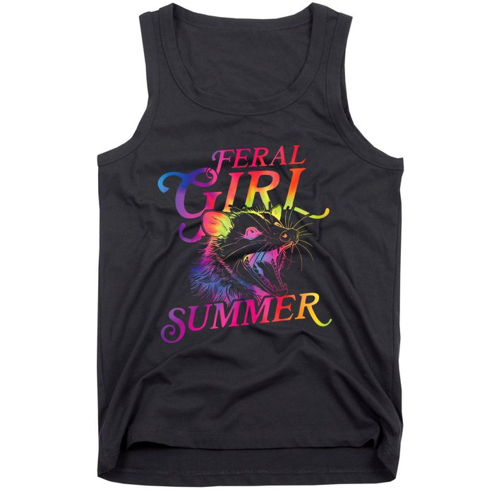 Feral Girl Summer Funny Tank Top