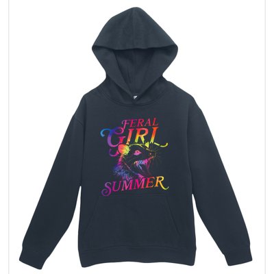 Feral Girl Summer Funny Urban Pullover Hoodie