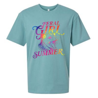 Feral Girl Summer Funny Sueded Cloud Jersey T-Shirt