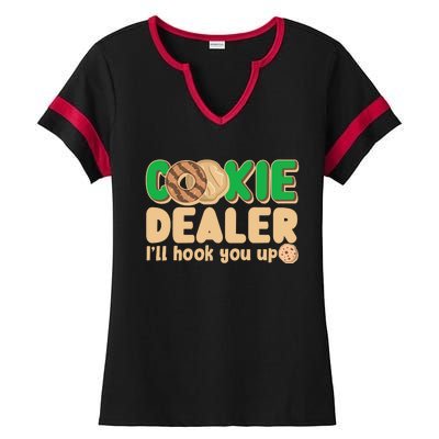 Funny Girl Scout Cookie Dealer I'll Hook You Up Ladies Halftime Notch Neck Tee