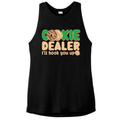 Funny Girl Scout Cookie Dealer I'll Hook You Up Ladies PosiCharge Tri-Blend Wicking Tank