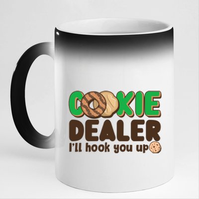 Funny Girl Scout Cookie Dealer I'll Hook You Up 11oz Black Color Changing Mug