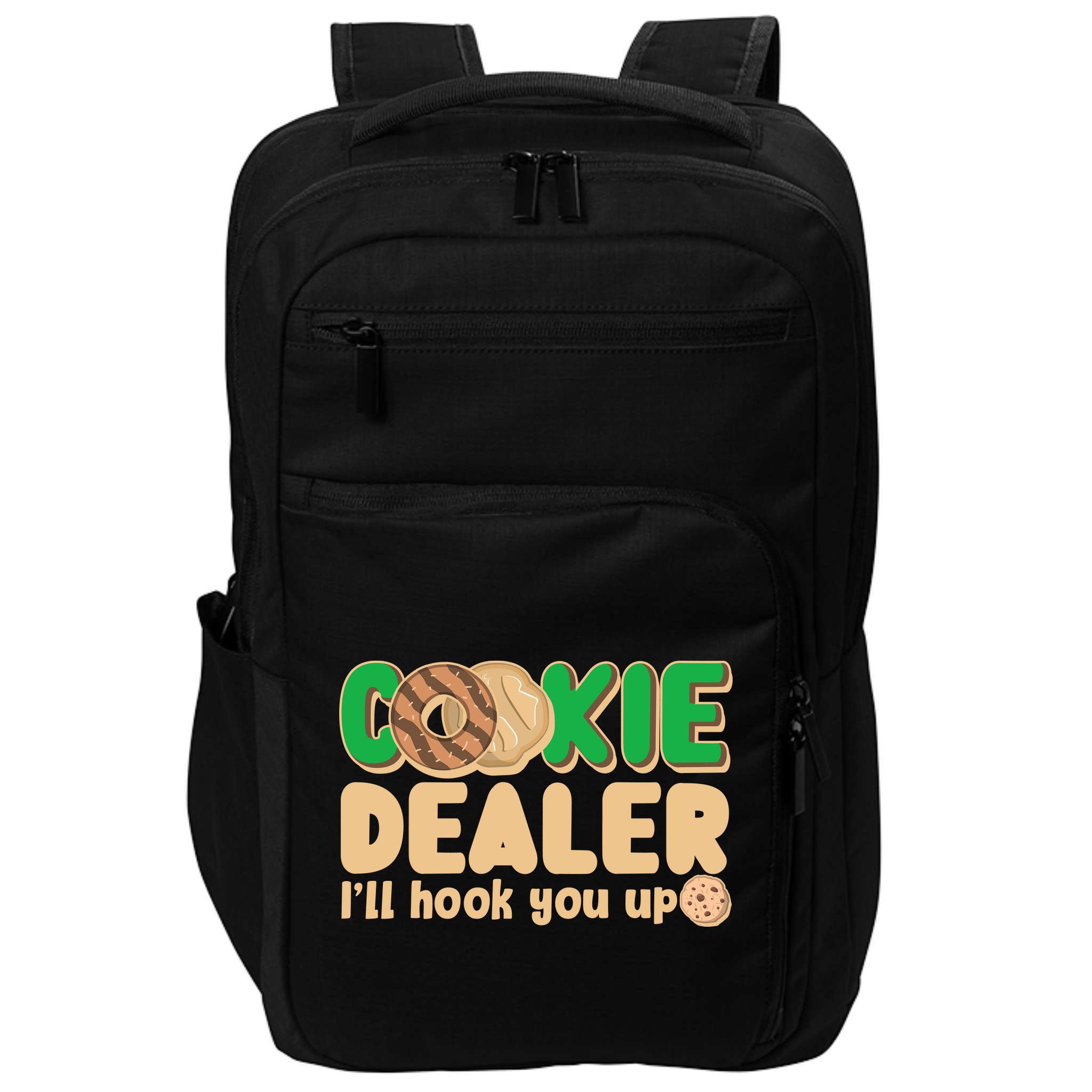 Funny Girl Scout Cookie Dealer I'll Hook You Up Impact Tech Backpack