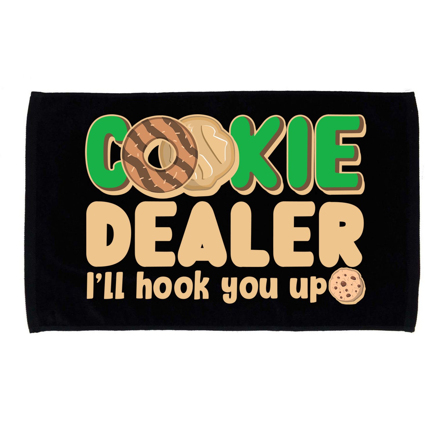 Funny Girl Scout Cookie Dealer I'll Hook You Up Microfiber Hand Towel