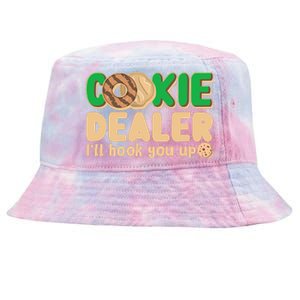 Funny Girl Scout Cookie Dealer I'll Hook You Up Tie-Dyed Bucket Hat