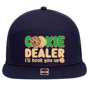 Funny Girl Scout Cookie Dealer I'll Hook You Up 7 Panel Mesh Trucker Snapback Hat