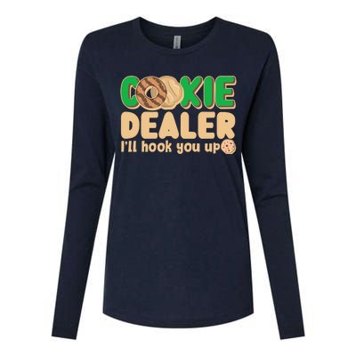 Funny Girl Scout Cookie Dealer I'll Hook You Up Womens Cotton Relaxed Long Sleeve T-Shirt