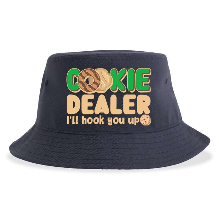 Funny Girl Scout Cookie Dealer I'll Hook You Up Sustainable Bucket Hat