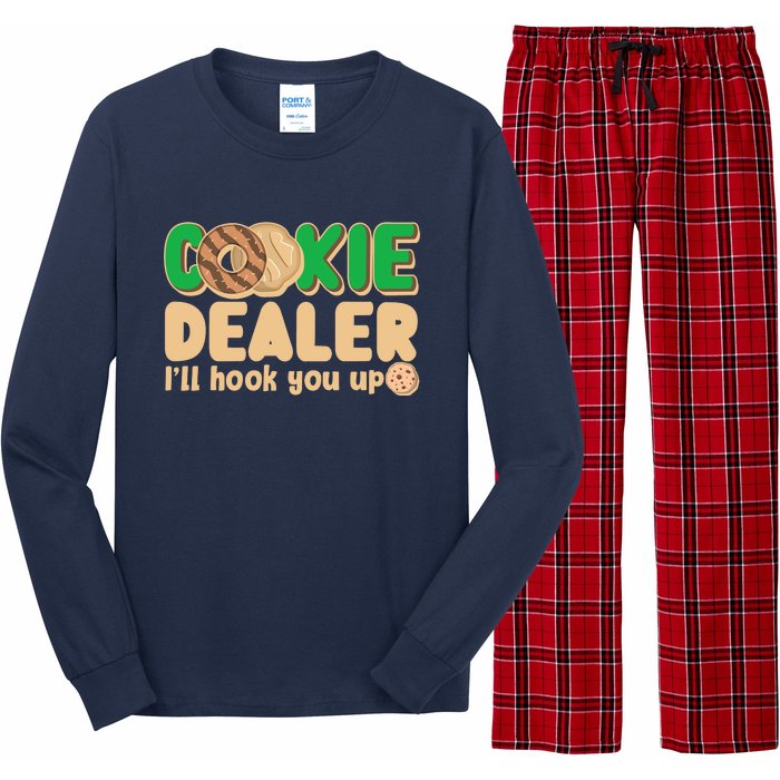 Funny Girl Scout Cookie Dealer I'll Hook You Up Long Sleeve Pajama Set