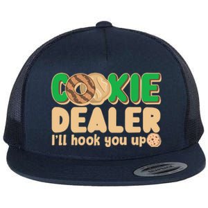 Funny Girl Scout Cookie Dealer I'll Hook You Up Flat Bill Trucker Hat