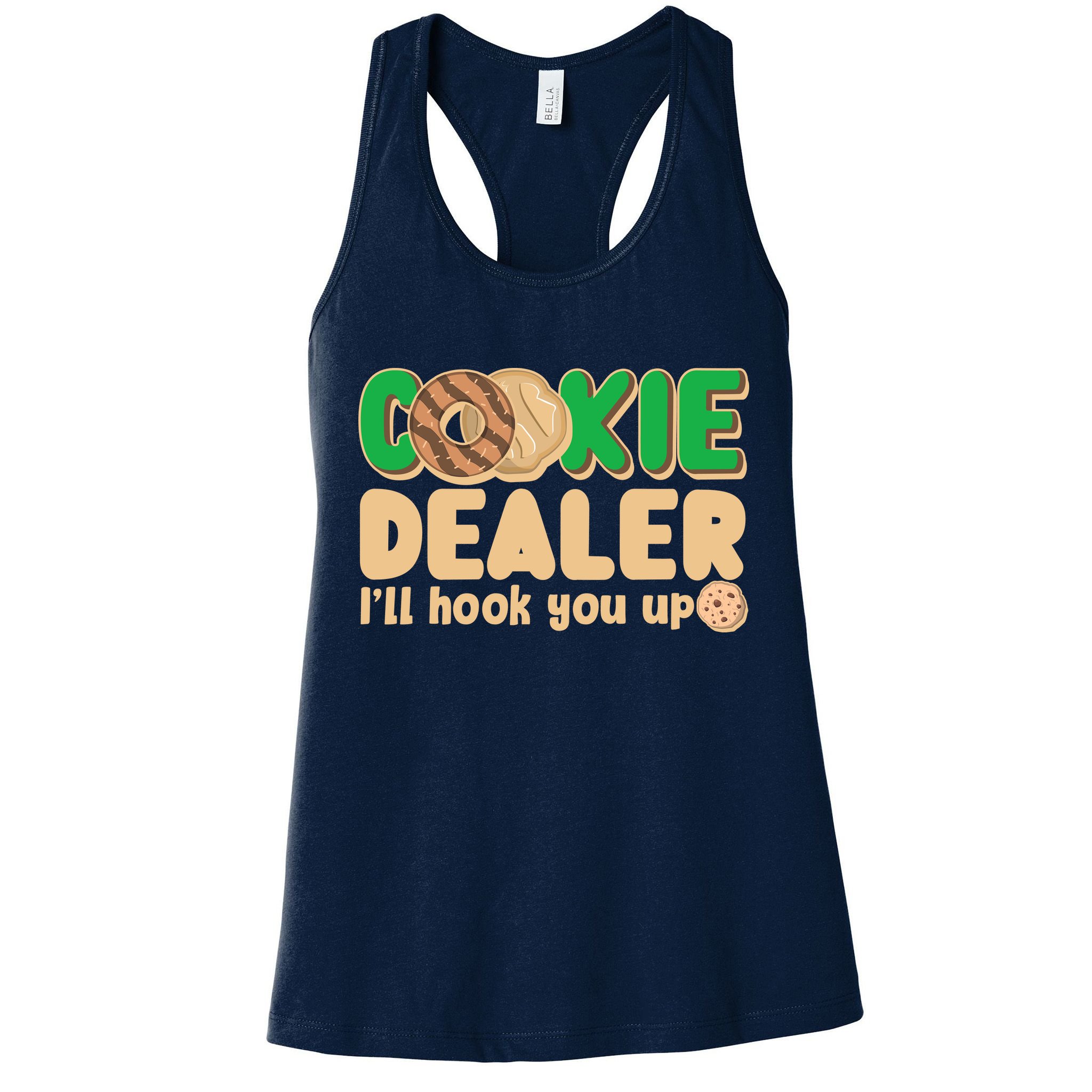 Funny Girl Scout Cookie Dealer I'll Hook You Up Womens Tank Top