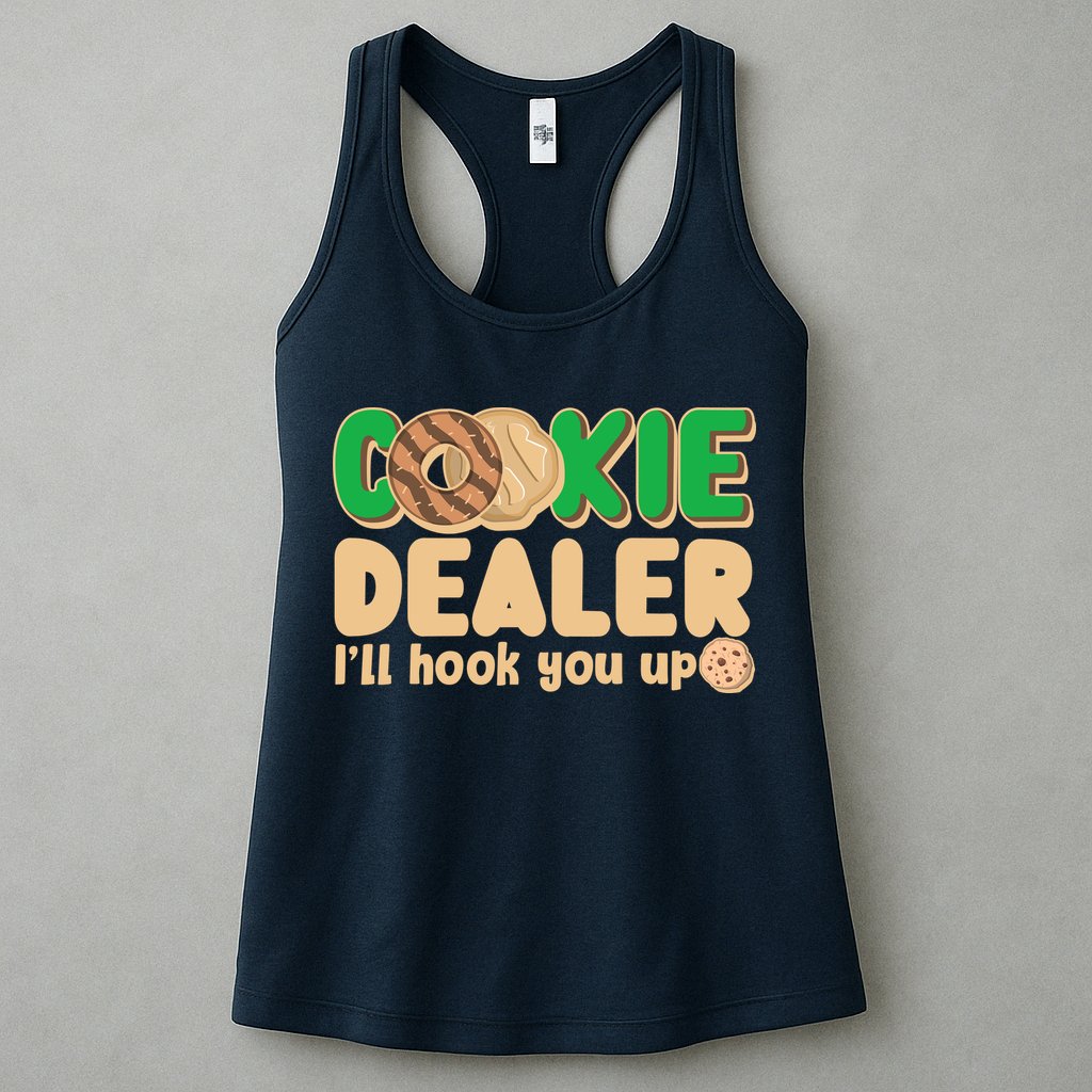 Funny Girl Scout Cookie Dealer I'll Hook You Up Womens Tank Top