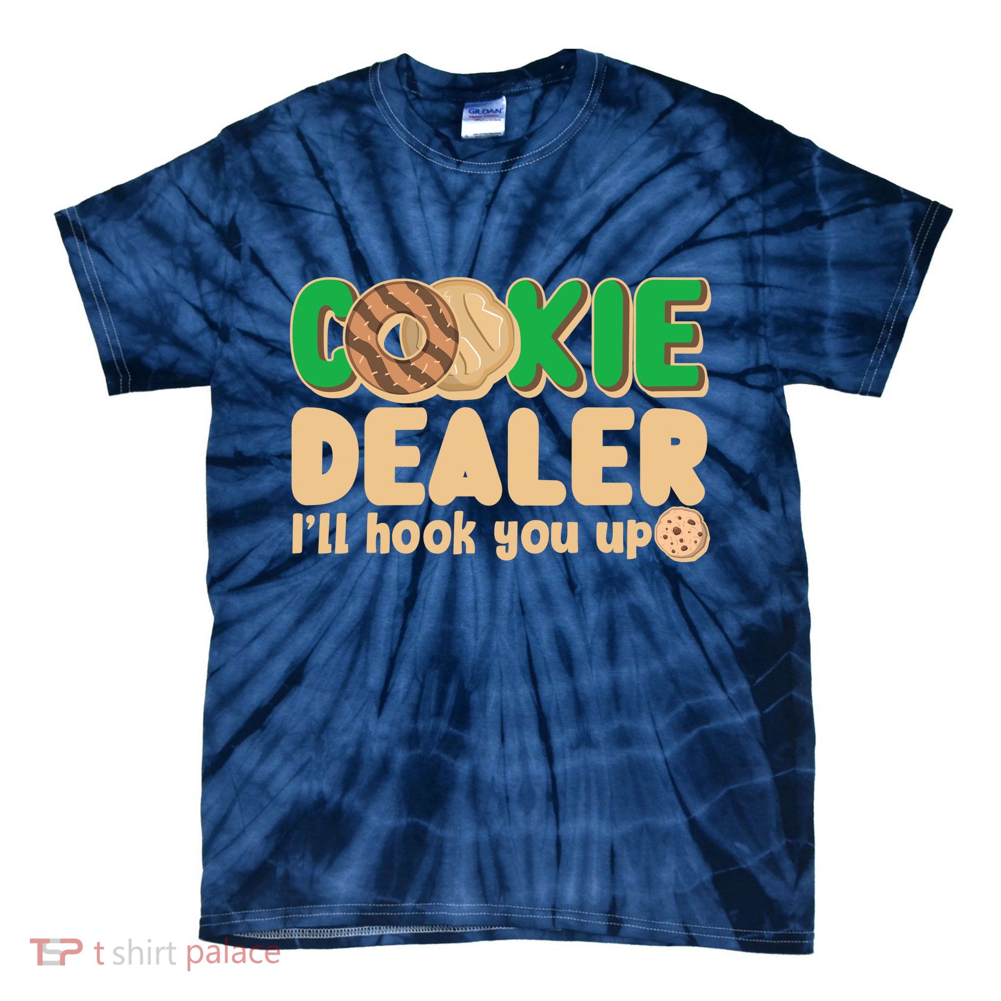 Funny Girl Scout Cookie Dealer I'll Hook You Up Tie-Dye T-Shirt