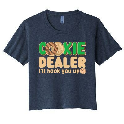 Funny Girl Scout Cookie Dealer I'll Hook You Up Women's Crop Top Tee