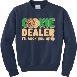 Funny Girl Scout Cookie Dealer I'll Hook You Up Kids Sweatshirt