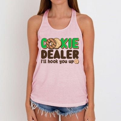 Funny Girl Scout Cookie Dealer I'll Hook You Up Women's Knotted Racerback Tank