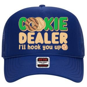 Funny Girl Scout Cookie Dealer I'll Hook You Up High Crown Mesh Back Trucker Hat