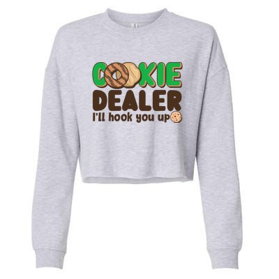 Funny Girl Scout Cookie Dealer I'll Hook You Up Cropped Pullover Crew