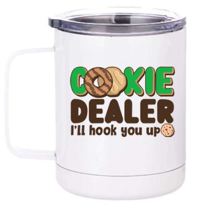 Funny Girl Scout Cookie Dealer I'll Hook You Up 12 oz Stainless Steel Tumbler Cup