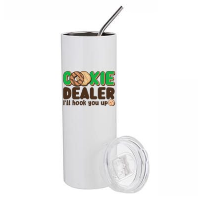 Funny Girl Scout Cookie Dealer I'll Hook You Up Stainless Steel Tumbler