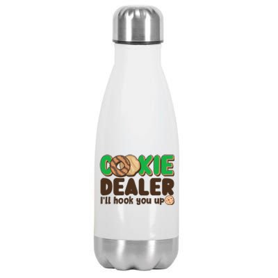 Funny Girl Scout Cookie Dealer I'll Hook You Up Stainless Steel Insulated Water Bottle