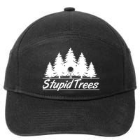 Funny Golfer Stupid Trees 7-Panel Snapback Hat