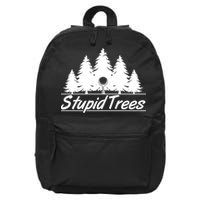 Funny Golfer Stupid Trees 16 in Basic Backpack