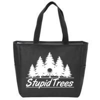 Funny Golfer Stupid Trees Zip Tote Bag