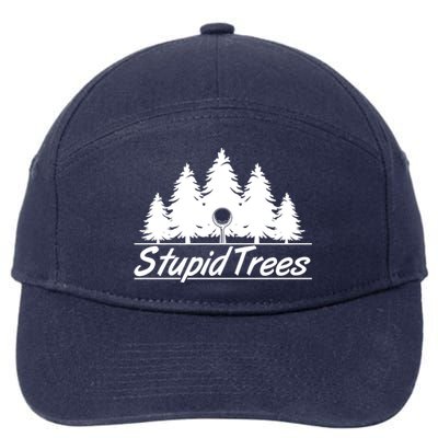 Funny Golfer Stupid Trees 7-Panel Snapback Hat