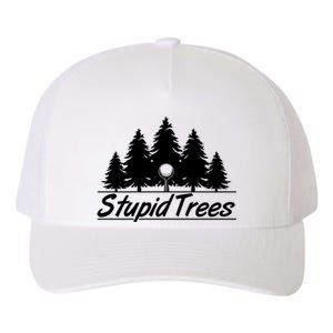 Funny Golfer Stupid Trees Yupoong Adult 5-Panel Trucker Hat