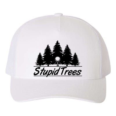 Funny Golfer Stupid Trees Yupoong Adult 5-Panel Trucker Hat