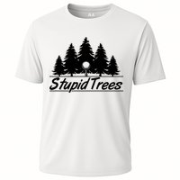 Funny Golfer Stupid Trees Performance Shirt
