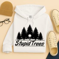 Funny Golfer Stupid Trees Hoodie