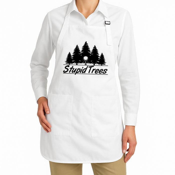 Funny Golfer Stupid Trees Apron
