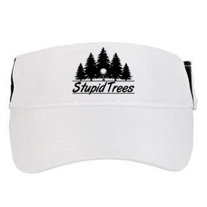 Funny Golfer Stupid Trees Adult Drive Performance Visor