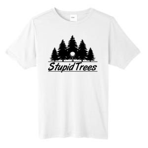 Funny Golfer Stupid Trees Tall Fusion ChromaSoft Performance T-Shirt