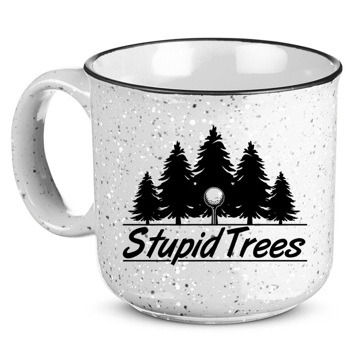 Funny Golfer Stupid Trees 15oz Campfire Ceramic Mug