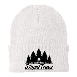 Funny Golfer Stupid Trees Knit Cap Winter Beanie