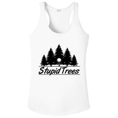 Funny Golfer Stupid Trees Ladies PosiCharge Competitor Racerback Tank