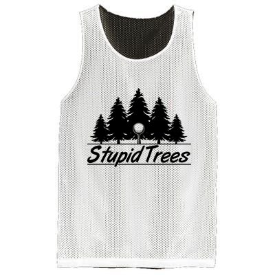 Funny Golfer Stupid Trees Mesh Reversible Basketball Jersey Tank